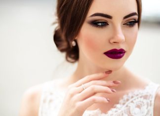 Machiaj de nunta pentru ochi caprui